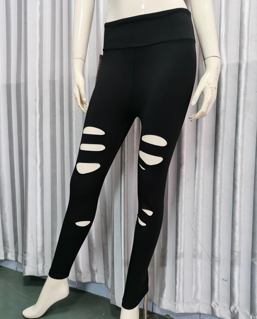 Pantalones de yoga con agujeros especiales YK205-1